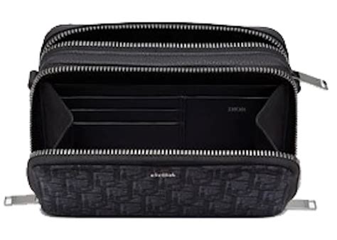 Dior Wallet with Strap Oblique Jacquard Black 